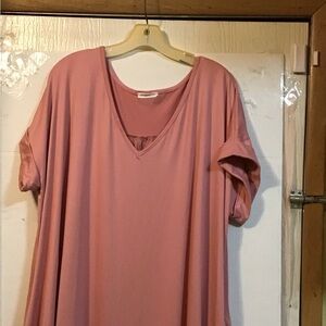Chic Soul Pink V-Neck Top
